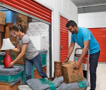 Illustration de la taille et de la capacité d'un box en self-stockage dans le quartier de Vieux Lille